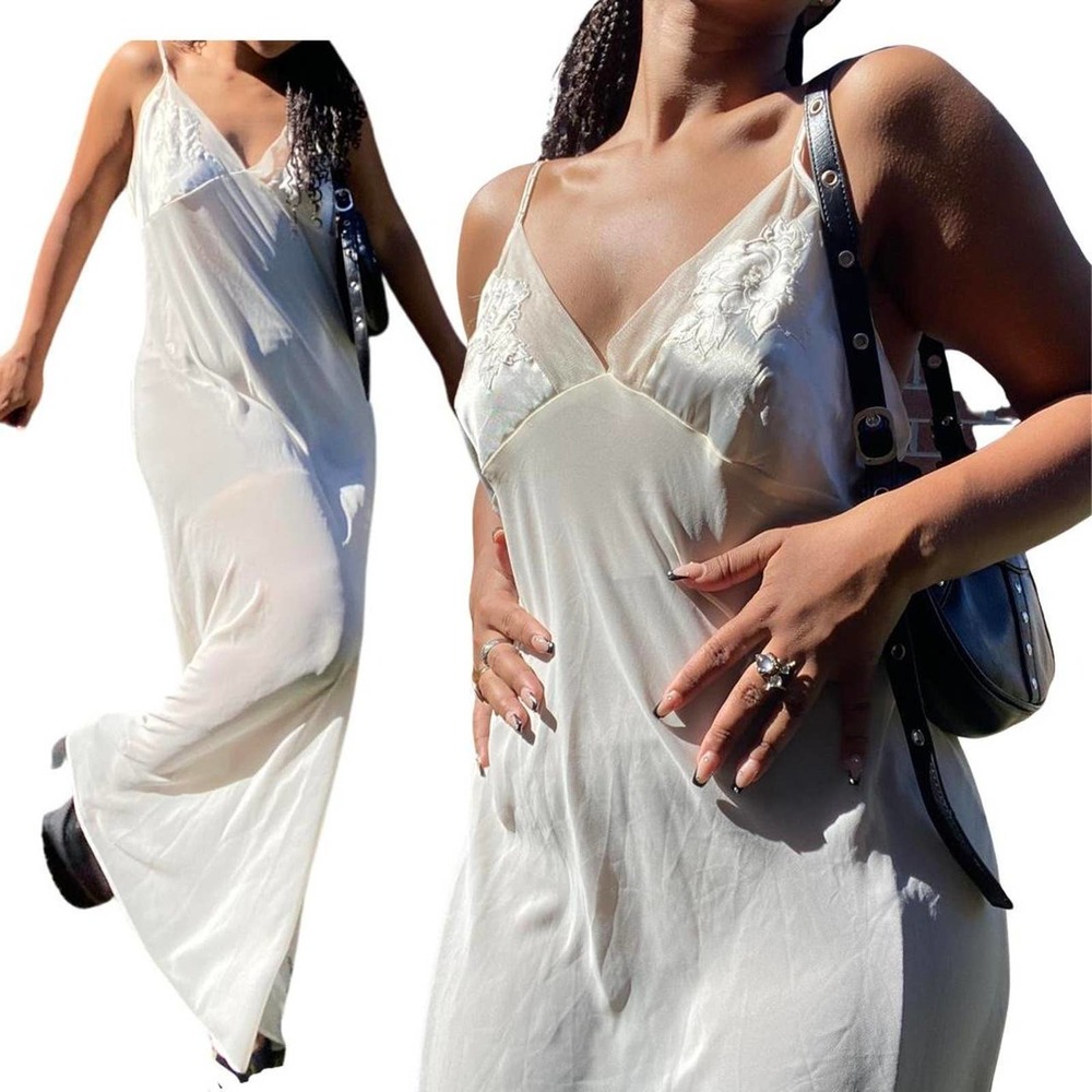 Vintage 90s Valerie Stevens Intimates Maxi Dress